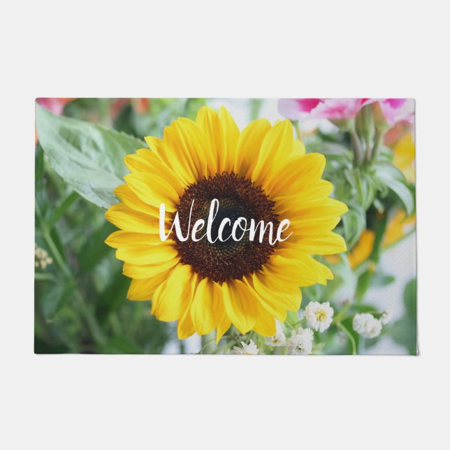 Floral Welcome Mat (Front)
