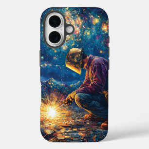 Floral  Welder-Abstract Welding Art  Vibrant  iPhone 16 Case
