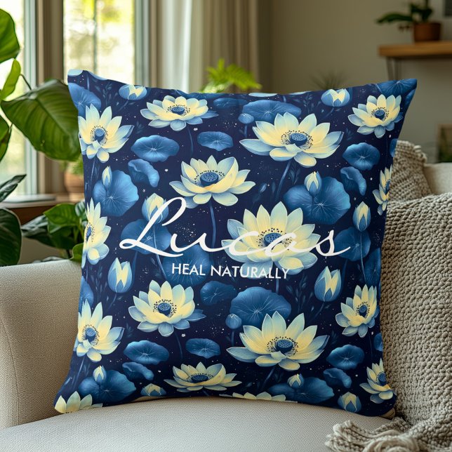 Floral Wellness Cushion with Personalised Message (Creator Uploaded)