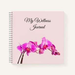 Floral wellness journal light pink notebook