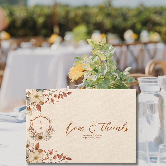 Floral Western Crest Monogram Wedding  Guest Book (Creator Uploaded)