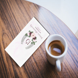 Floral Western Horseshoe Quinceanera Napkins