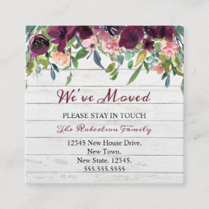 Floral We've Moved New Address Announcement