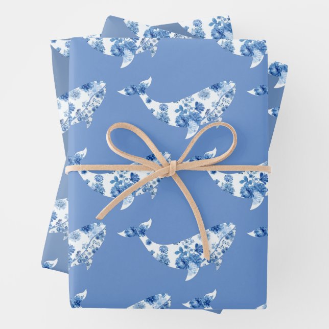 Floral Whale Wrapping Sheets (In situ)