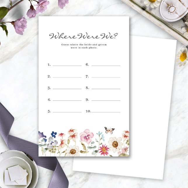 Floral Where Were We Bridal Game (Floral Where Were We Bridal Game by Painted Paperie
)