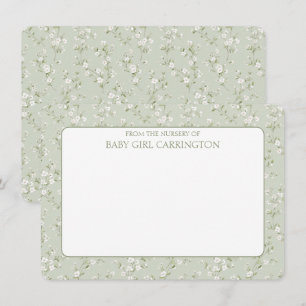 Floral Whimsical Vintage Personalized Card