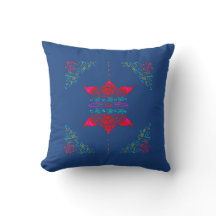 floral whimsy folk art colourful ditsy flowers blu