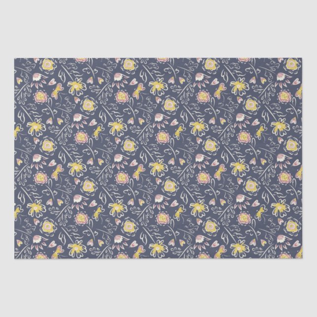 Floral Whirlwind  Tissue Paper (Front)