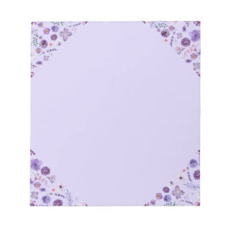 Floral Whisper Notepad - Soft Lavender Serenity