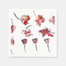 Floral Whispers -Abstract Acrylic Hibiscus & Rose
