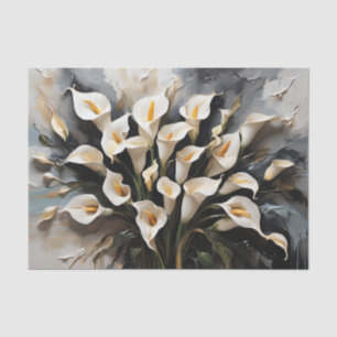 Floral White Calla Lily Tissue Paper