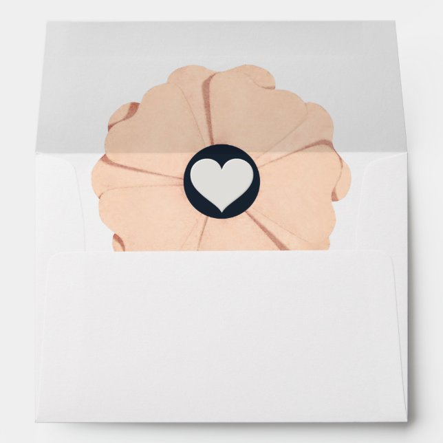Floral White Colour Wedding Envelope (Back (Bottom))