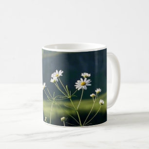 Floral White Daisy Nature Landscape  Coffee Mug