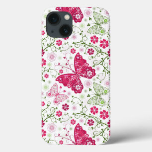 Floral White Pattern iPhone 13 Case