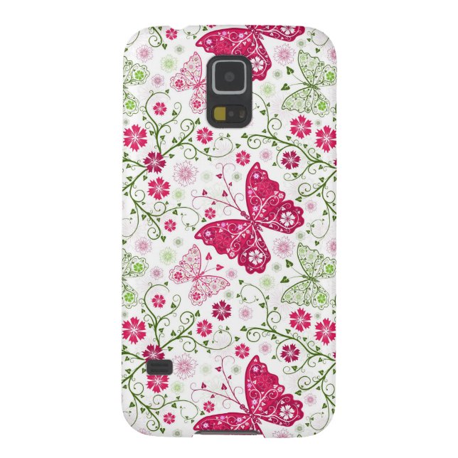 Floral White Pattern Case-Mate Samsung Galaxy Case (Back)