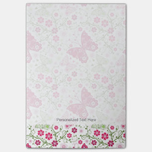 Floral White Pattern Post-it Notes