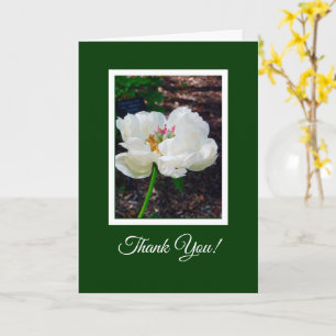 Floral/ White Peony/ Thank You Card
