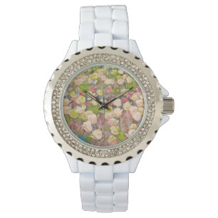 Floral White Watch (Beauty)