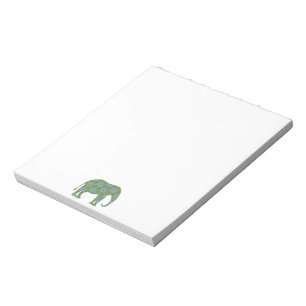 Floral Wild Elephant Notepad