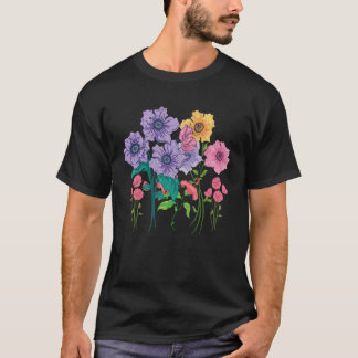 Floral Wildflower Beautiful Garden Flower Blossoms T-Shirt