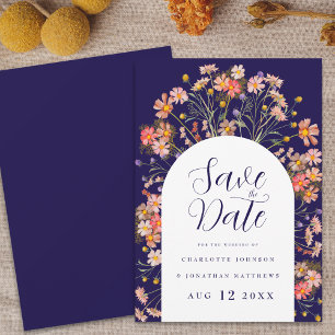 Floral Wildflower Boho Fall Wedding Save The Date