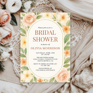 Floral Wildflower Botanical Bridal Shower Invitation