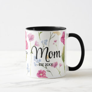 Floral Wildflower New Mum Gift Mum Established  Mug