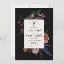 Floral Wildflower Watercolor Wedding Invitation