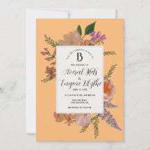 Floral Wildflower Watercolor Wedding Invitation