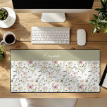 Floral Wildflowers Personalised  Desk Mat<br><div class="desc">Enrich your workspace with a touch of personality and elegance with our Watercolor Wildflowers Personalised Floral Desk Mat. Delicate, pretty wildflowers, beautifully designed in pastel colours, are set against a white background that makes them truly stand out. Sophisticated and stylish, this desk mat not only enhances your desk aesthetic but...</div>