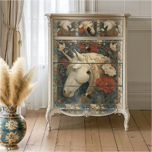 Floral William Morris Style Unicorn Tissue Paper