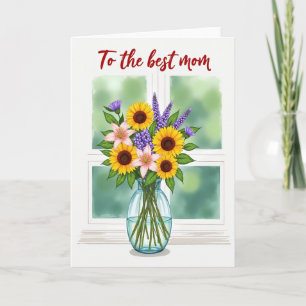 Floral Window Mothers Day Card
