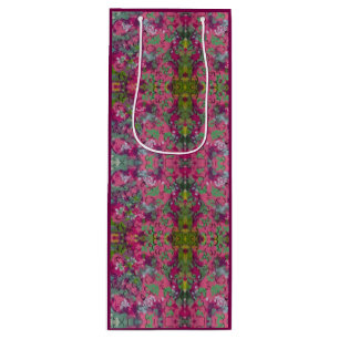 Floral  wine gift bag