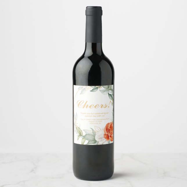 Floral Wine Labels (Front)