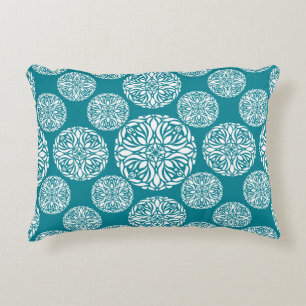 Floral winter snowflake decorative cushion