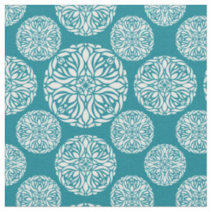 Floral winter snowflake fabric