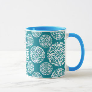 Floral winter snowflake mug