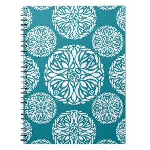 Floral winter snowflake notebook