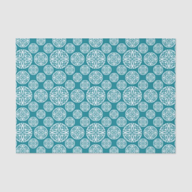 Floral winter snowflake tissue paper (Front)