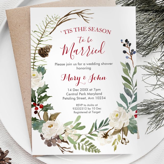 Floral Winter Wedding Invitation (Creator Uploaded)
