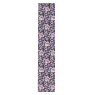Floral wisteria & rose table runner