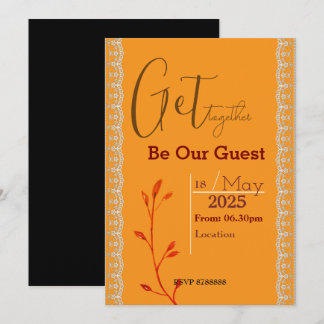 Floral with green getting together Invitation