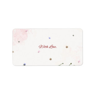 Floral “With Love” Folded Note Card – Elegant Bota Label