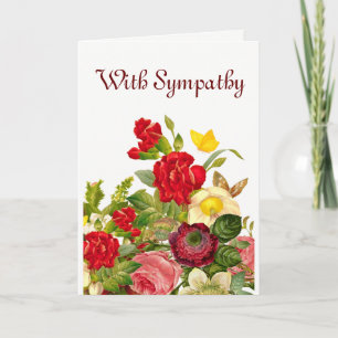 Floral. With Sympathy. Card