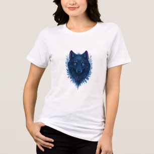 Floral Wolf Shirt Mystical Boho Animal Tee