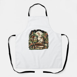 Floral Women Cottagecore Rabbit Aesthetic Apron