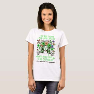 Floral Women Strong Lymphoma Support T-Shirt