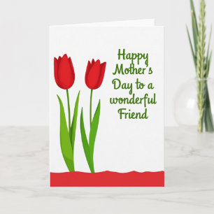 Floral Wonderful Friend Mothers Day Card