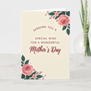 Floral Wonderful Mothers Day Card