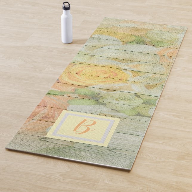 Floral Woodgrain Yoga Mat (In Situ)